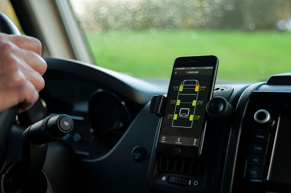 E-Pressure-Reifendruckanzeige, digitales Dashboard-Display