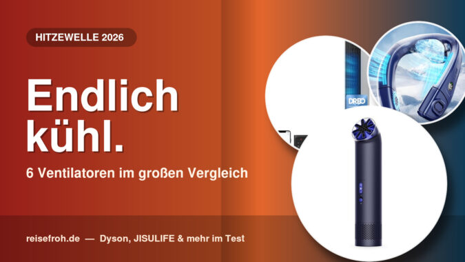Mobile Ventilatoren im Vergleich 2026: Dyson HushJet, JISULIFE & Budget-Alternativen